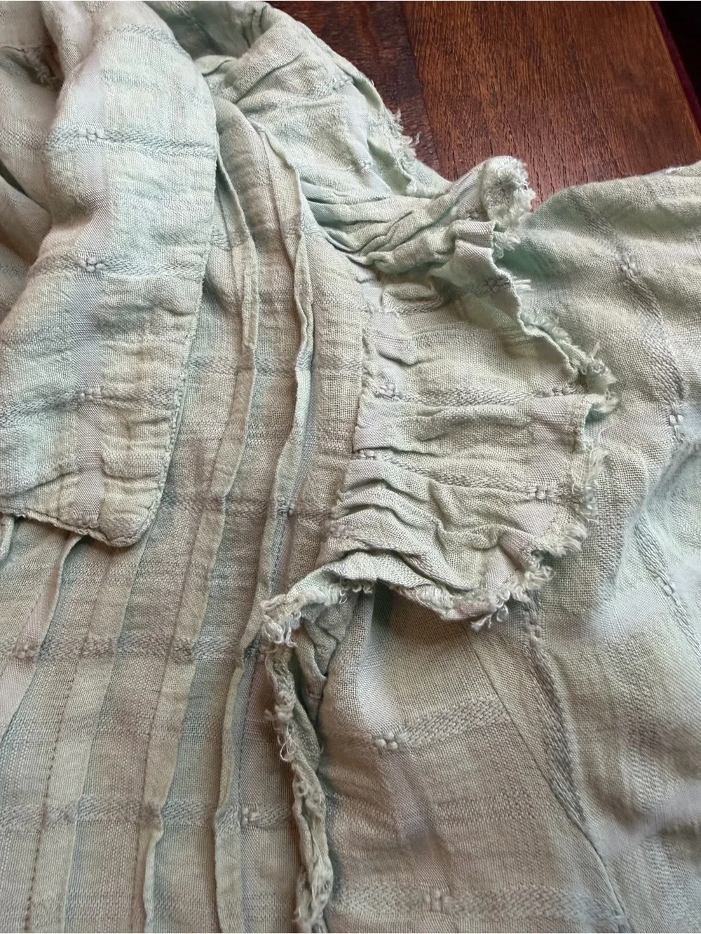 Free People Elora Mini Dress Mermaids Tail Mint Green Boho Size M